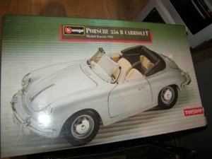 1:18 Bburago/TopShop Porsche 356 B Cabrio plata/plata 1961 en embalaje original - Imagen 1 de 1