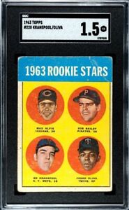 1963 Topps #228 Rookie Stars/Max Alvis/Bob Bailey/Pedro Tony Oliva /Ed Kranepool