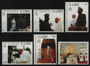 Congo-Zaire 1981 - Mi-Nr. 716-721 ** - MNH - Visita del Papa - Imagen 1 de 1