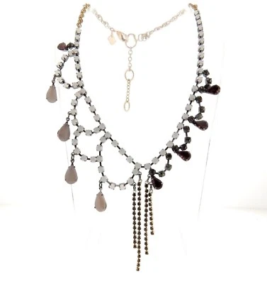 Banana Republic Glass Asymmetric Necklace Chain Two Tone - Image 1 of 4