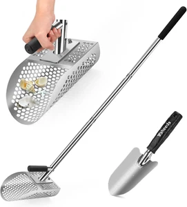 Long Handle Sand Scoop with Shovel for Metal Detecting, Metal Detector at Beach, - Picture 1 of 12