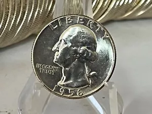 1956 P Washington Quarter Edelstein Bu unzirkuliert 90 % Silber schöne Münze - Bild 1 von 3