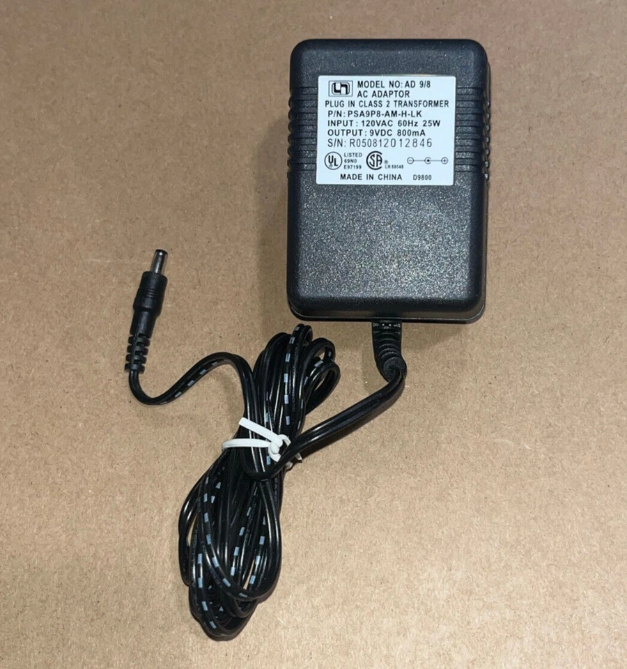 NEW OEM LINKSYS AC ADAPTER POWER SUPPLY - PSA9P8-AM-H-LK - AD 9/8 - 9VDC 800MA - Image 1 of 1