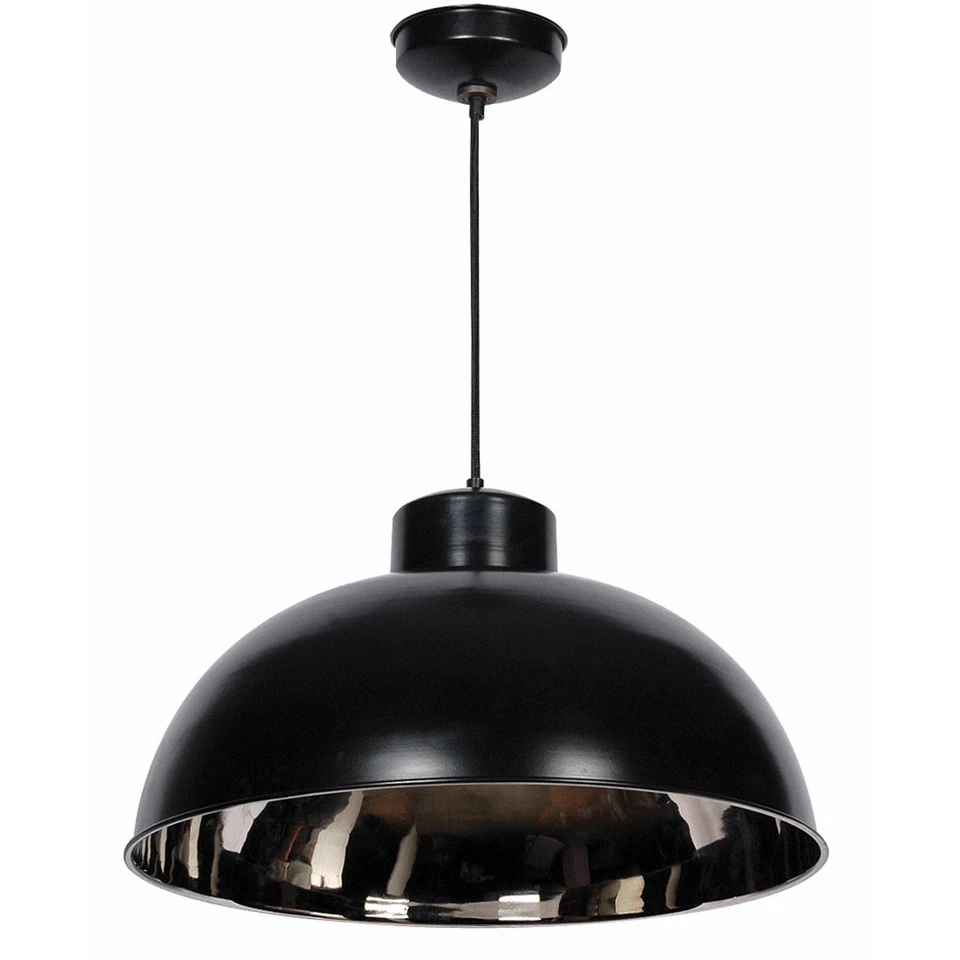 Kenroy Home 92062BLNIK Domus 1-Light Pendant Black Nickel 11x20 100 Watt NEW  - Image 1 of 1