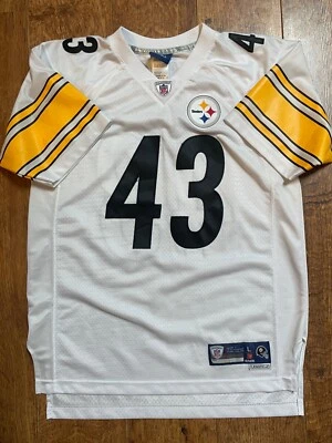 Camiseta deportiva de colección RBK Pittsburgh Steelers Polamalu Premier EQT visitante juvenil talla L 14-16 Foto 1 de 4