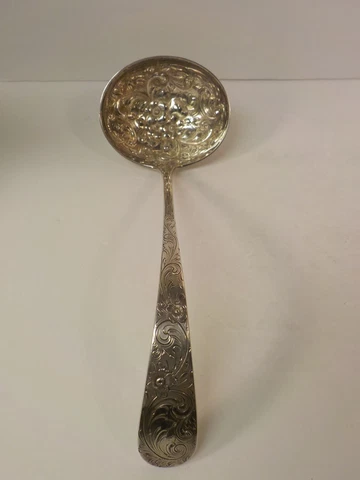 19th C. Howard & Co. NY Sterling Silver 11.5" Soup / Punch Ladle, 274 grams Cover