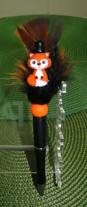 FOX Penna a sfera fantasia con perline, fatta a mano fa un ottimo regalo! - Foto 1 di 3