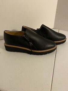 NATURALIZER Shoes Leather Womens US 7M Black Effie Loafers Slip On *NWOT*
