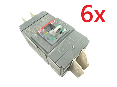 Lot (6) - Industrial 3 Pole Circuit Breaker 20 Amp 250v ABB SACE Tmax XT1N 125 - Image 1 of 4