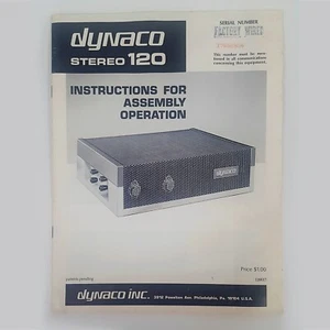 Original Dynaco Stereo 120 Instructions And Operation Manual (Vintage) - Picture 1 of 1