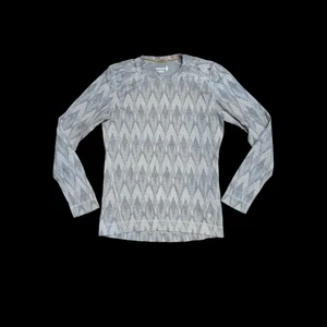 Smartwool Merino 250 Base Layer Grau Top Shirt Damen Gr. L LARGE Geometrisch Wolle - Bild 1 von 6