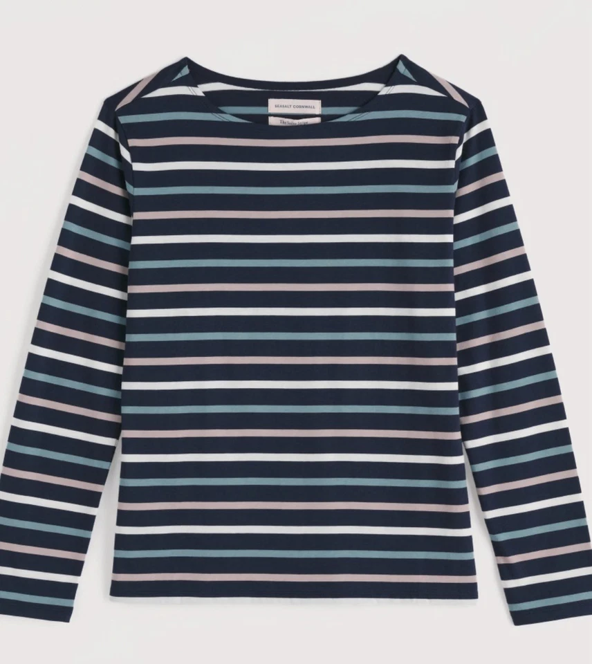 Seasalt Sailor Shirt Tri Breton Parsnip Size 14 RRP £29.95 - Image 1 of 3