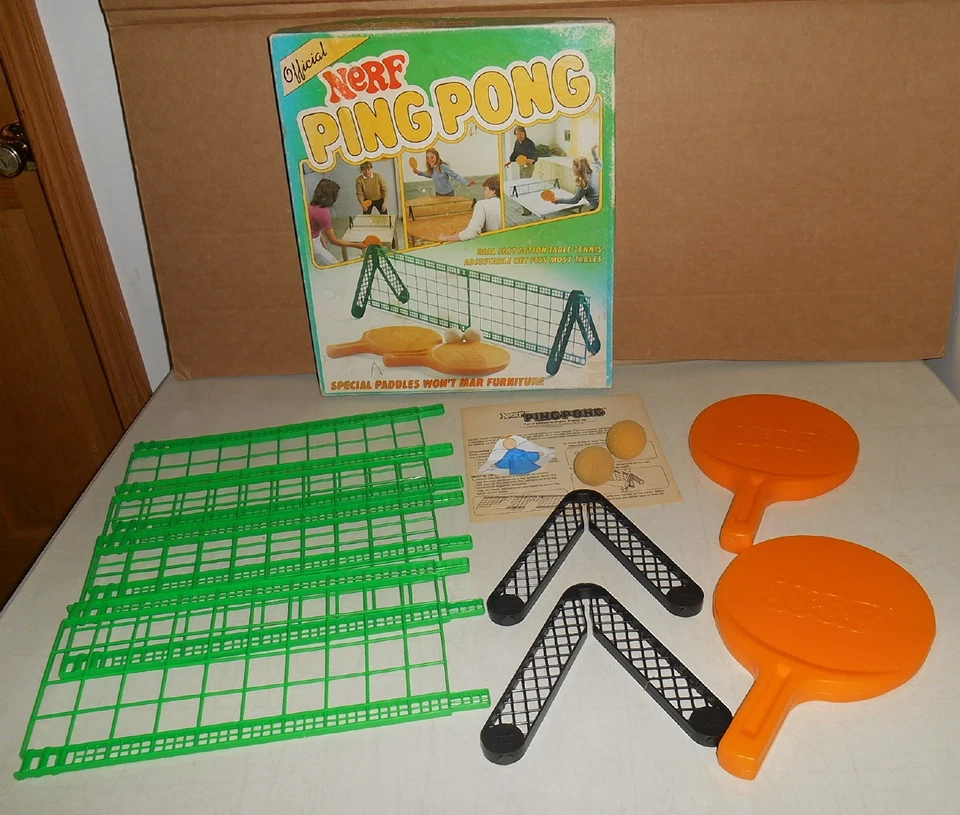 1982 NERF OFFICIAL PING PONG TABLE TENNIS GAME PARKER BROTHERS - Image 1 of 1