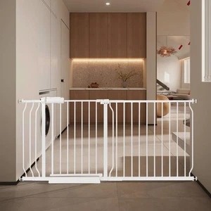 Extra Wide Baby Gate with Door Pressure Mounted 62.20-66.92 Inch,Child Baby G... - Picture 1 of 6