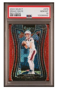 DRAKE MAYE 2024 SELECT ROOKIE RED PRIZM /49 #379 SUITE LEVEL RC PSA 10 Q5492 - Picture 1 of 2