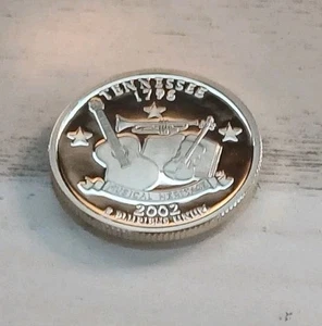 2002-S Deep Cameo PROOF 90% SILVER "Tennessee" STATEHOOD Washington Quarter!  - Picture 1 of 7