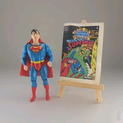 Superman Kenner Superpowers 1984  Complete W/ Comic & Vintage Original Cape - Image 1 of 2
