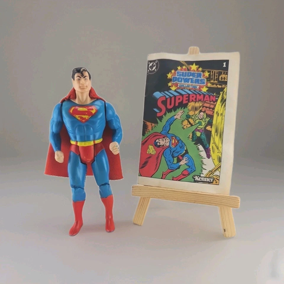 Superman Kenner Superpowers 1984  Complete W/ Comic & Vintage Original Cape - Image 1 of 2