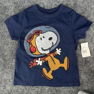 Snoopy Astronaut Cartoon 2 T Shirt Peanuts Comic Cedar Park Knott’s NWT - Picture 1 of 8