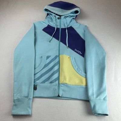 Vintage Volcom Skate Surf Full Zip Jacket S Hooded Pastel Multi Color Pattern - Image 1 of 4