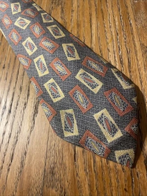 Corbata de seda jacquard geométrica vintage de Valentino para hombre hecha en Italia Foto 1 de 4