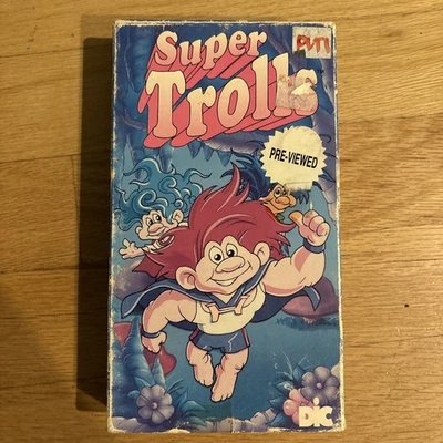 VTG Super Trolls RARE OOP Video 1992 VHS Cartoon Animation HTF - Image 1 of 2