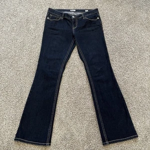 Pantalones de mezclilla MEK para mujer 31x34 Brant corte bota lavado oscuro elásticos vaquera occidental - Imagen 1 de 14