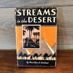 STREAMS IN THE DESERT CHAS. COWMAN 1950 38th Printing HARDCOVER/DJ BOOK - Picture 1 of 11