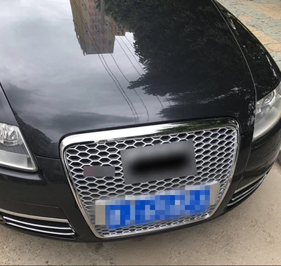 For Audi A6 S6 RS6 C6 silver Front Grille bumper Grill Grill 2005-2006-2007-2011 - Image 1 of 4