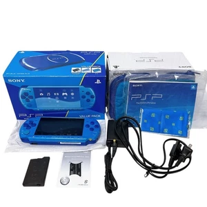 PSP 3000 Sky Blue Marine Blue Konsole Value Pack OVP PlayStation Portable - Bild 1 von 6