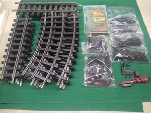 Lotto binari scala G treno Bachmann accoppiatori gancio e anello serrature binari collegamento elettrico - Foto 1 di 10