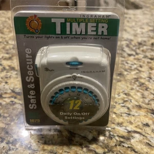 Urlaubslicht Timer - 12 tägliche Ein-Aus-Einstellungen - 1875 Watt sicher & geschützt - Bild 1 von 3