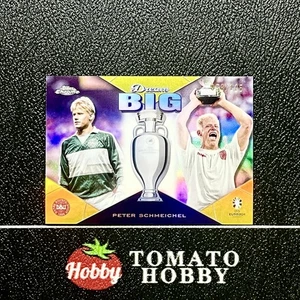 TOPPS CHROME UEFA EURO 2024 PETER SCHMEICHEL /125 YELLOW REFRACTOR DREAM BIG - Picture 1 of 2