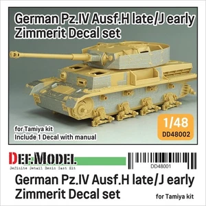 Pz.IV Ausf.H Late/J Early Zimmerit Decal Set für Tamiya, DEF Modell DD48002, 1/48 - Bild 1 von 11