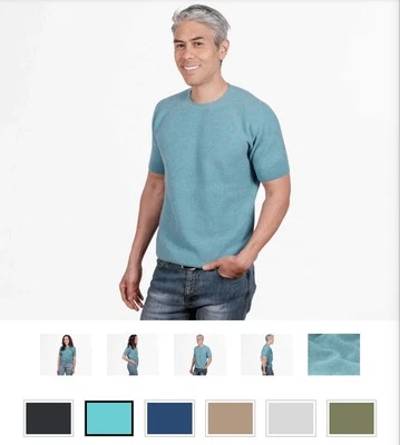 Унисекс Oliver Charles мериносовой шерсти смесь Summer свитер изумрудно-синий XXL EUC - Изображение 1 из 4