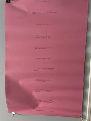 Pôster rosa pressão corporal Bruce Nauman 1974 Dia:Beacon Edition - Imagem 1 de 4