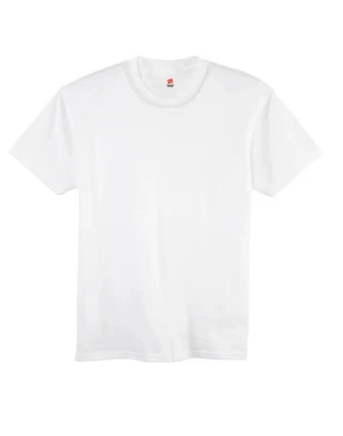 Camiseta Hanes pacote com 6 meninos ComfortSoft gola redonda sem etiquetas manga curta algodão XS-XL - Imagem 1 de 4