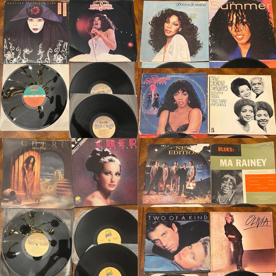 Vinyl 12” Lot of 44 LP Records Mix Donna Summer Cher Roy Charles And Many More - Image 1 of 4