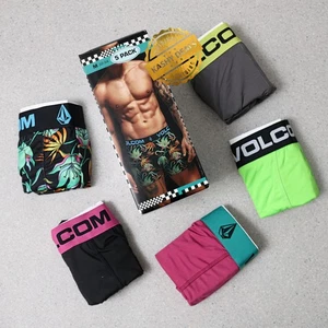 VOLCOM 5-Pack Performance Soft Boxer Briefs - M - Multi - Picture 1 of 7