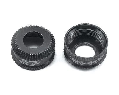 JConcepts Fin Aluminum VCS Shock Bottom Cap (Black) (2) [JCO2492-2] - Image 1 of 2