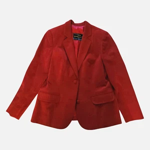 Vintage Blazer Jacke Medium Rot Wildleder Hand Tailored by Freedom Fashion Hong Kong - Bild 1 von 4
