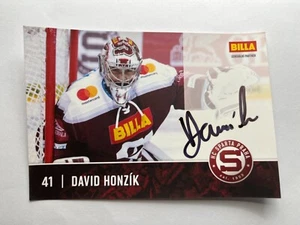 Autógrafo DAVID HONZIK-HC Sparta Praha-Chequia-KHL-Victoriaville Tigres-firmado AK - Imagen 1 de 1