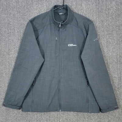 Eddie Bauer Jacket Mens 2XL Gray Shaded Crosshatch Soft Shell Fleece Lined EB532 - Image 1 of 4
