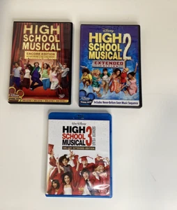 Disney High School Musical 1, 2, & 3 Movie Bundle DVDs - Picture 1 of 5