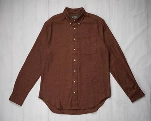 Camisa Gitman Vintage $215 Nueva con Etiquetas Marrón Pesada Algodón Tweed Cuello Botones S - Imagen 1 de 8