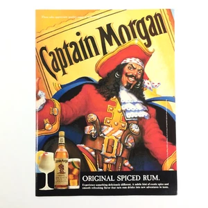 Captain Morgan PRINT AD 1990s Spiced Rum Alcohol Liquor Pirate Bar Wall Art - Bild 1 von 1
