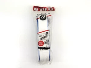 Vintage Wellington RE-WEB KIT 72 Feet Lawn Chair Webbing Blue White 2 1/4" NOS - Picture 1 of 7
