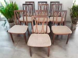 Mid Century Vintage G Plan Dining Chairs x 10 Retro Teak E Gomme 1960's - Picture 1 of 17