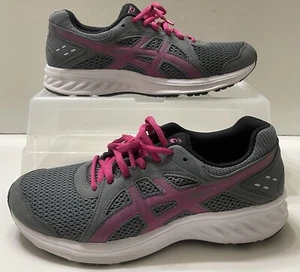 Asics Jolt 2 Women Gray Pink Fuchsia Running Shoes Grey Comfort Size 8.5 NICE - Picture 1 of 9