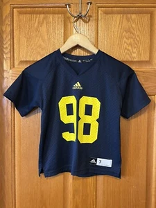Camiseta deportiva de fútbol americano juvenil grande de los Ai75 Michigan Wolverines #98 de Adidas NCAA - Imagen 1 de 3